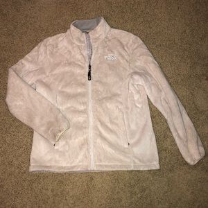 Cream furry North Face jacket